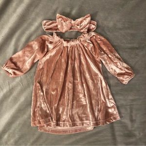 3 month, dress with matching headband